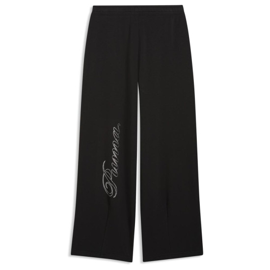 Puma Γυναικείο παντελόνι φόρμας Essentials Graphics Bedazzled Slouchy Pants